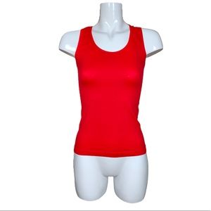 Lincoln Outfitters Bright Red Fitted Racerback Stretch Knit Tank Top One Size
